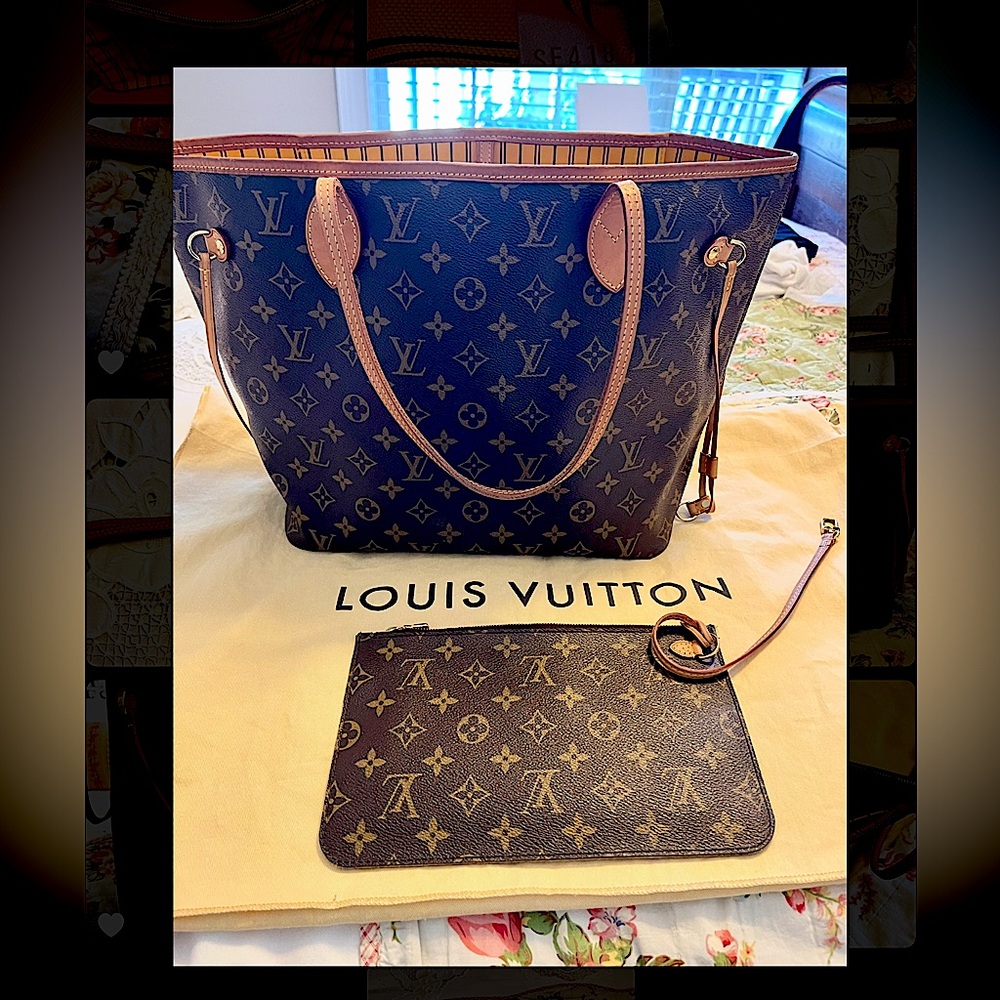 Louis Vuitton Brown Monogram Tote  Mimosa lining RARE discontinued